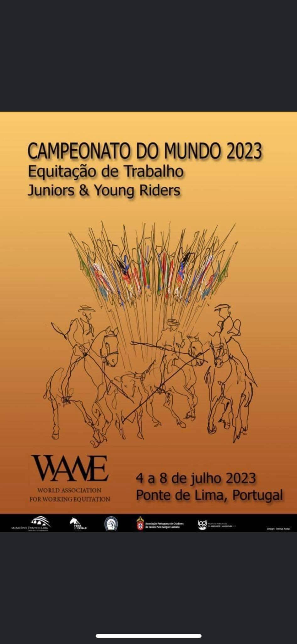 Haras de castries au championnat du monde Equitation de travail au Portugal juillet 2023
